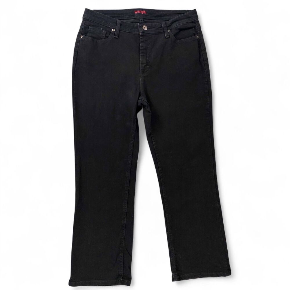 Wrangler Women’s Black Jeans Size 16P High Rise Bootcut Stretch Classic Fit